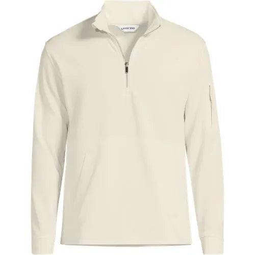 Men's Long Sleeve Cooling Performance Pique Quarter Zip