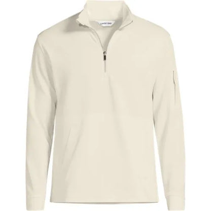 Men's Long Sleeve Cooling Performance Pique Quarter Zip