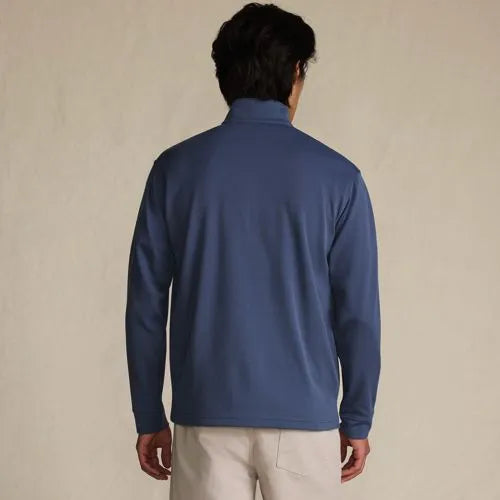 Men's Long Sleeve Cooling Performance Pique Quarter Zip
