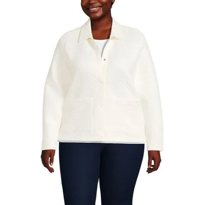 School Uniform Women's Quilted Shirt Jacket
