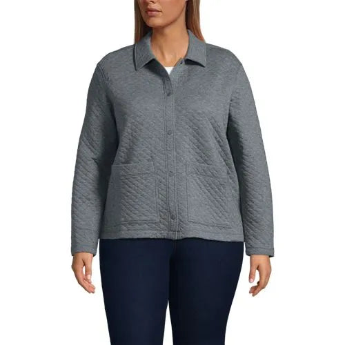 School Uniform Women's Quilted Shirt Jacket