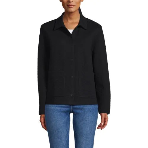 School Uniform Women's Quilted Shirt Jacket