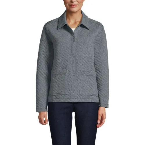 School Uniform Women's Quilted Shirt Jacket
