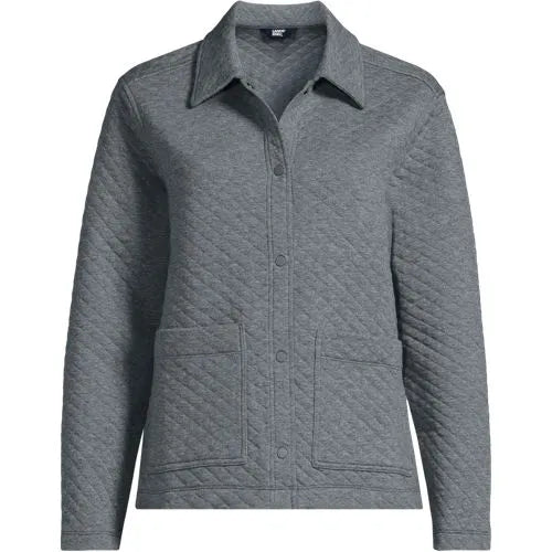 School Uniform Women's Quilted Shirt Jacket