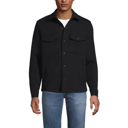 School Uniform Men's Quilted Shirt Jacket