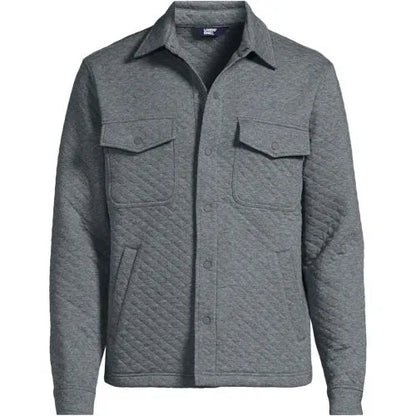 School Uniform Men's Quilted Shirt Jacket