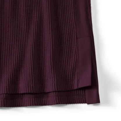 Women's Long Sleeve Waffle Cowl Neck Tunic