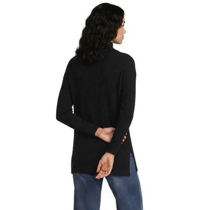 Women's Long Sleeve Waffle Cowl Neck Tunic
