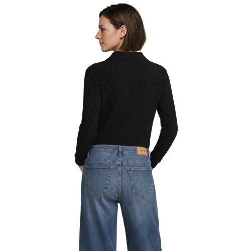 Women's Long Sleeve Waffle Collared Shacket