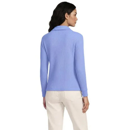 Women's Long Sleeve Waffle Collared Shacket