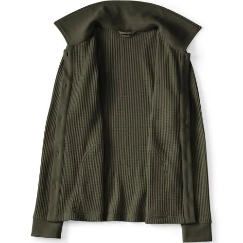 Women's Long Sleeve Waffle Collared Shacket
