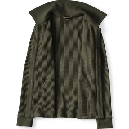 Women's Long Sleeve Waffle Collared Shacket