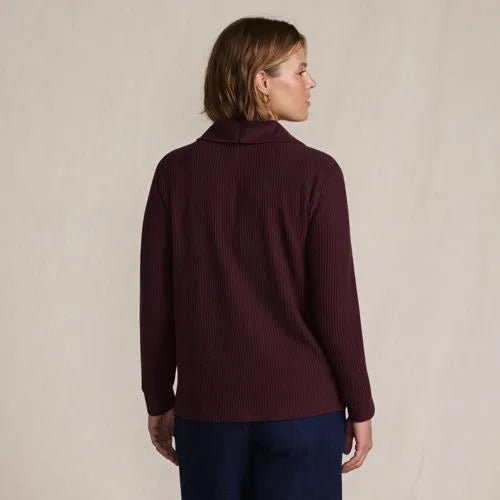 Women's Long Sleeve Waffle Collared Shacket