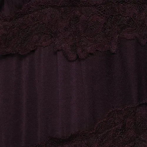 Women's Satin Sleeveless Lace Detail Dress