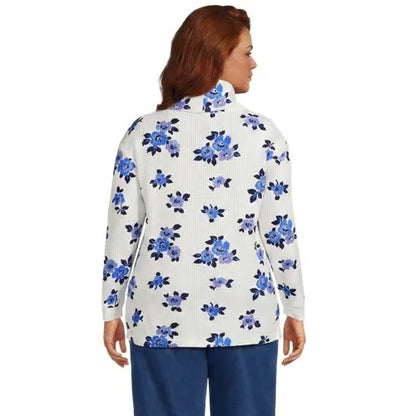 Women's Long Sleeve Waffle Cowl Neck Tunic