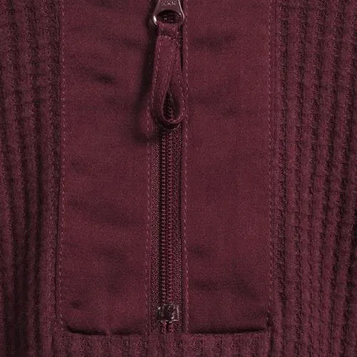 Women's Long Sleeve Waffle Quarter Zip Pullover