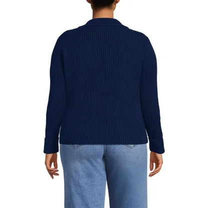 Women's Drifter Ribbed Collared Blazer Sweater