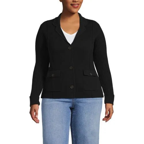 Women's Drifter Ribbed Collared Blazer Sweater