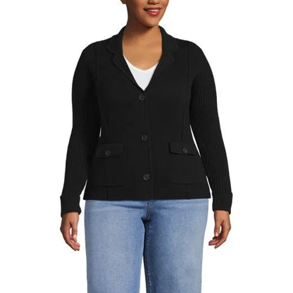Women's Drifter Ribbed Collared Blazer Sweater