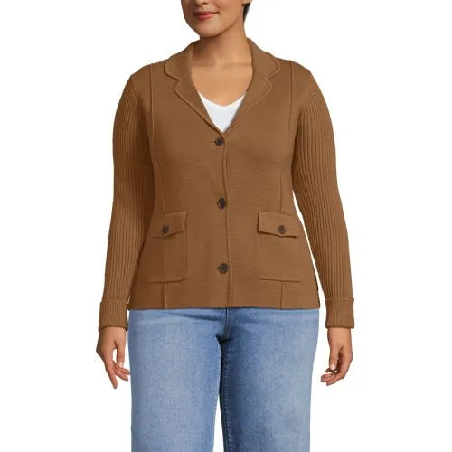 Women's Drifter Ribbed Collared Blazer Sweater