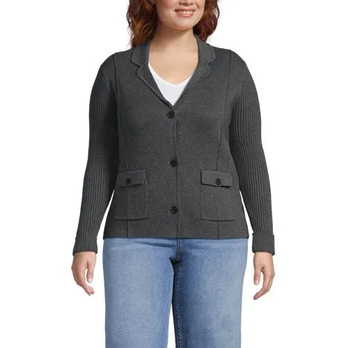 Women's Drifter Ribbed Collared Blazer Sweater
