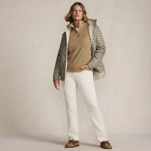 Women's Long Sleeve Waffle Quarter Zip Pullover