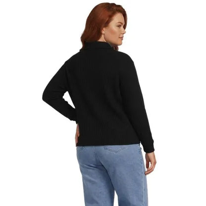 Women's Long Sleeve Waffle Collared Shacket