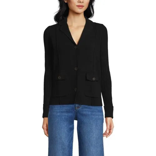 Women's Drifter Ribbed Collared Blazer Sweater