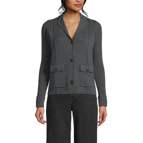 Women's Drifter Ribbed Collared Blazer Sweater