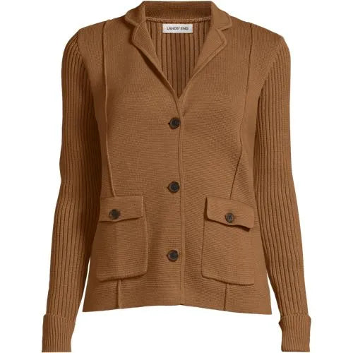 Women's Drifter Ribbed Collared Blazer Sweater