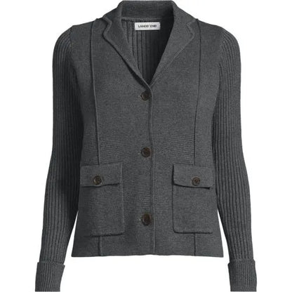 Women's Drifter Ribbed Collared Blazer Sweater