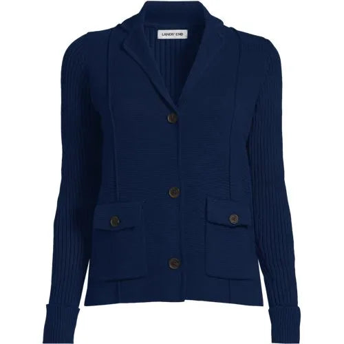 Women's Drifter Ribbed Collared Blazer Sweater