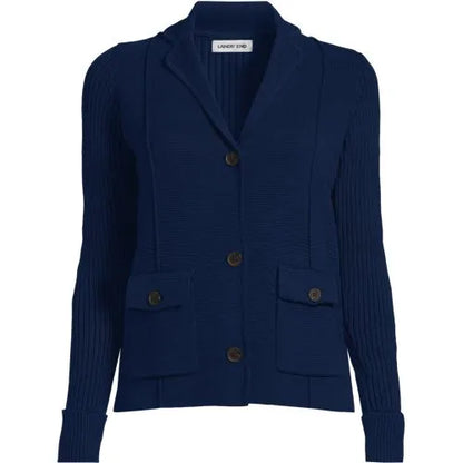 Women's Drifter Ribbed Collared Blazer Sweater