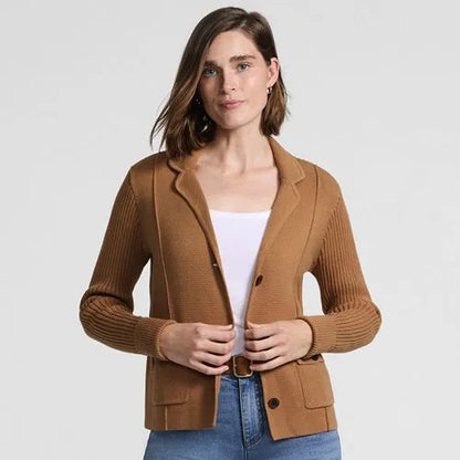 Women's Drifter Ribbed Collared Blazer Sweater