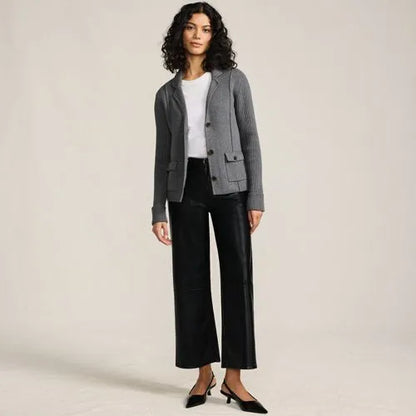 Women's Drifter Ribbed Collared Blazer Sweater