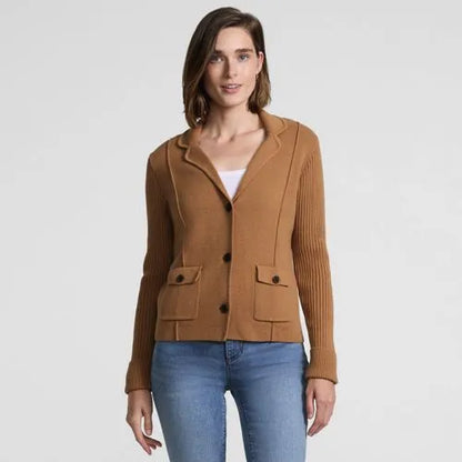 Women's Drifter Ribbed Collared Blazer Sweater