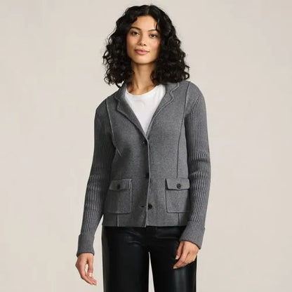 Women's Drifter Ribbed Collared Blazer Sweater