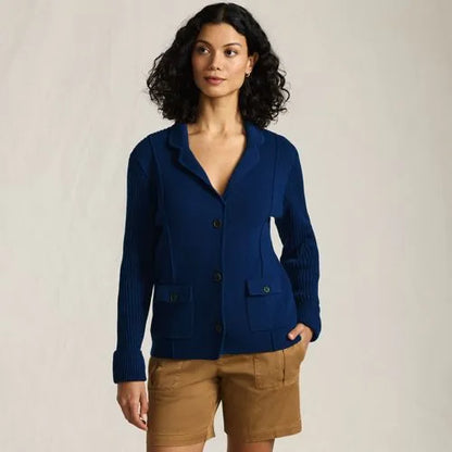Women's Drifter Ribbed Collared Blazer Sweater