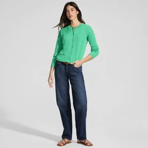 Women's Soft Denim Mid Rise Relaxed Straight Leg Jeans