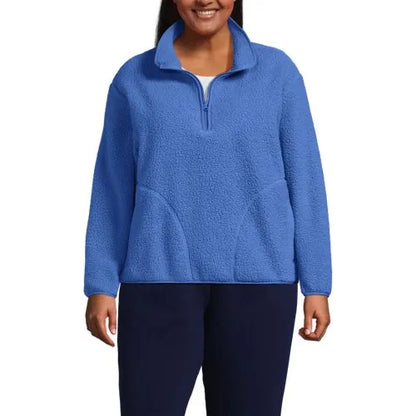 Women's Half Zip Cozy Sherpa Fleece Pullover