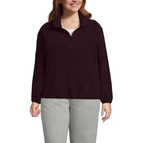 Women's Half Zip Cozy Sherpa Fleece Pullover