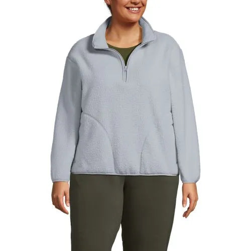 Women's Half Zip Cozy Sherpa Fleece Pullover