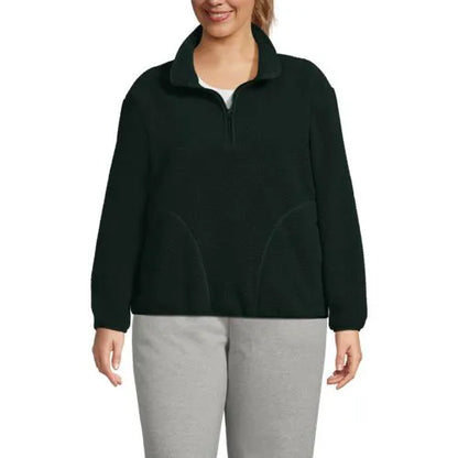 Women's Half Zip Cozy Sherpa Fleece Pullover