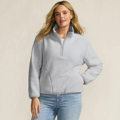 Women's Half Zip Cozy Sherpa Fleece Pullover