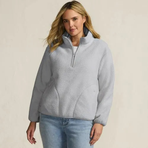 Women's Half Zip Cozy Sherpa Fleece Pullover
