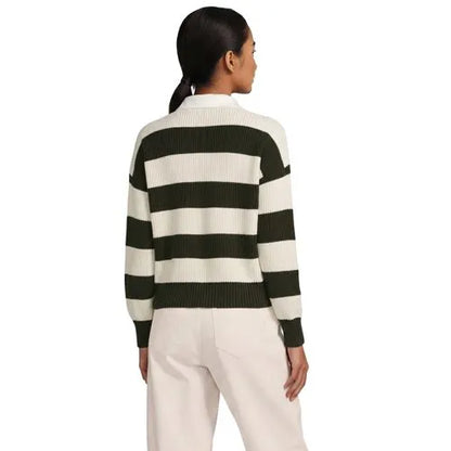 Women's Drifter Rugby with Woven Collar Sweater