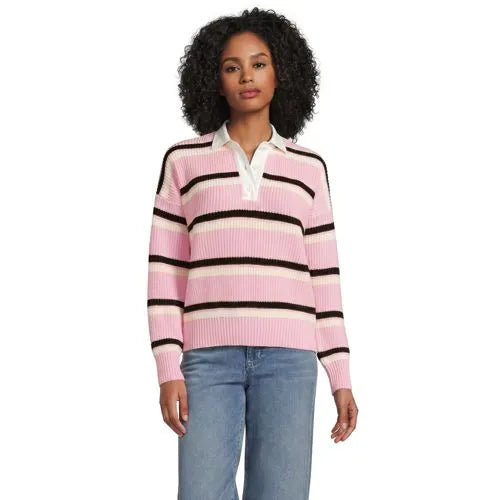Women's Drifter Rugby with Woven Collar Sweater