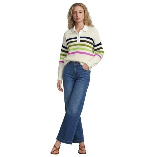 Women's Drifter Rugby with Woven Collar Sweater