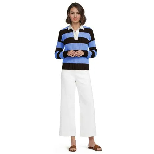 Women's Drifter Rugby with Woven Collar Sweater