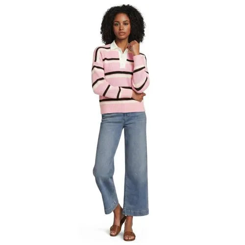 Women's Drifter Rugby with Woven Collar Sweater